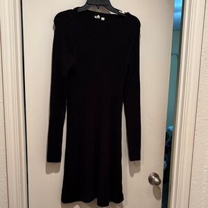 GAP Elegant Black Long Sleeve Dress